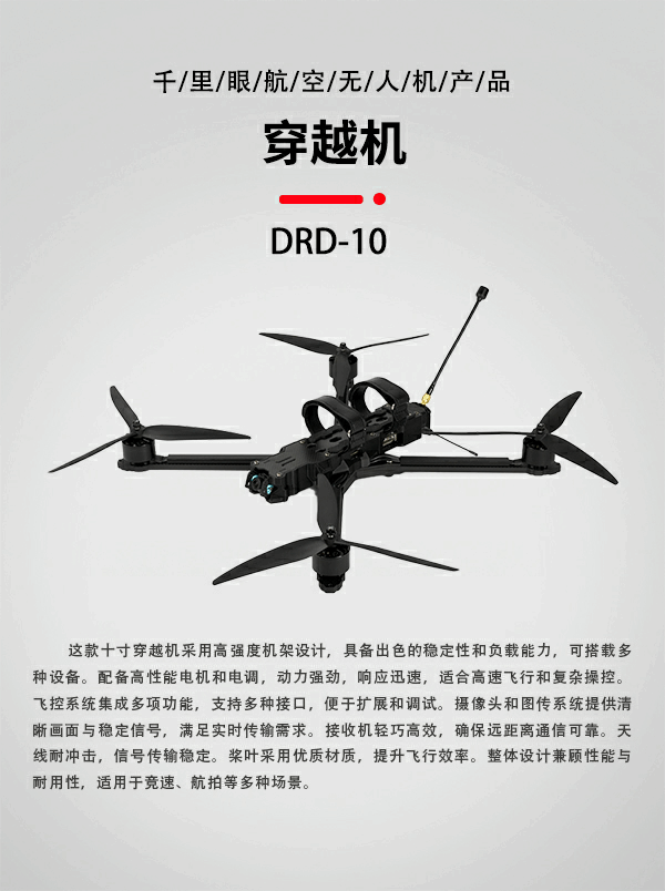10寸FPV穿越機(jī)DRD-10型(圖1)